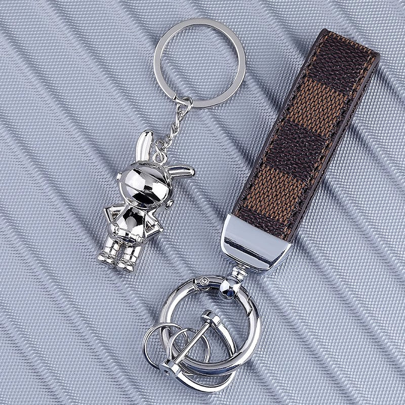 サイバーラビットカーのキーストラップですThe internet-famous space rabbit car key pendant
