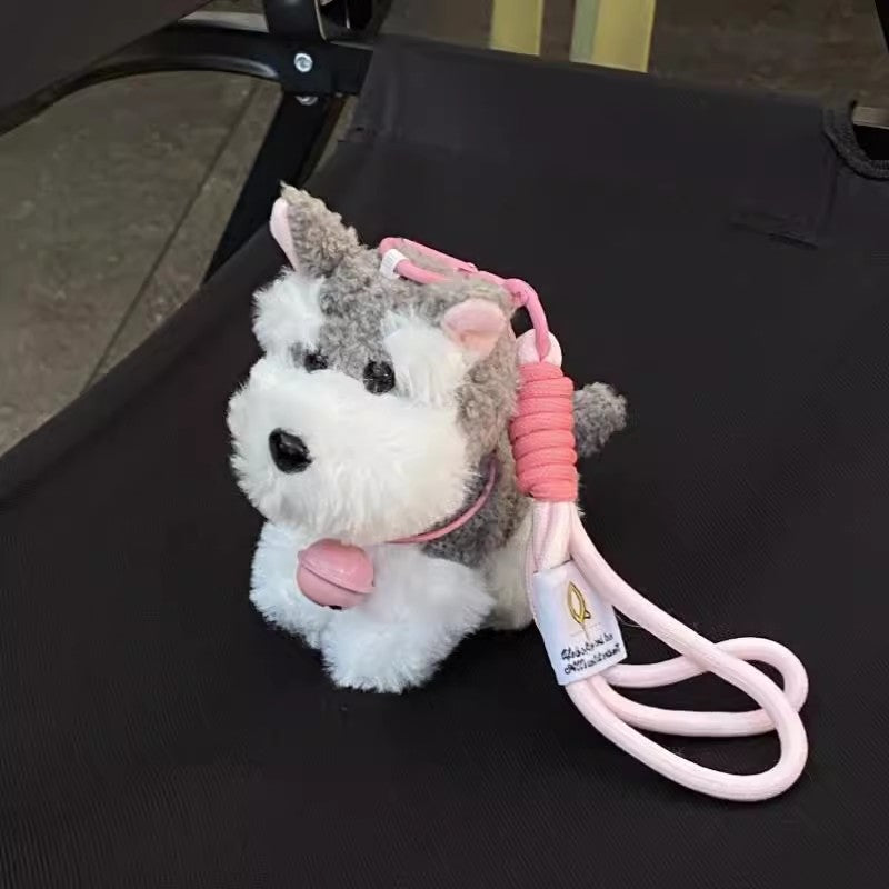 鈴付きシュナウザー犬チャームSchnauzer dog charm with bell