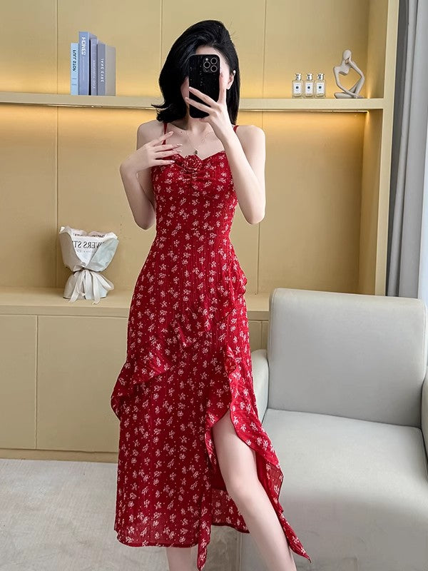 花柄のキャミソールワンピースFloral halter dress