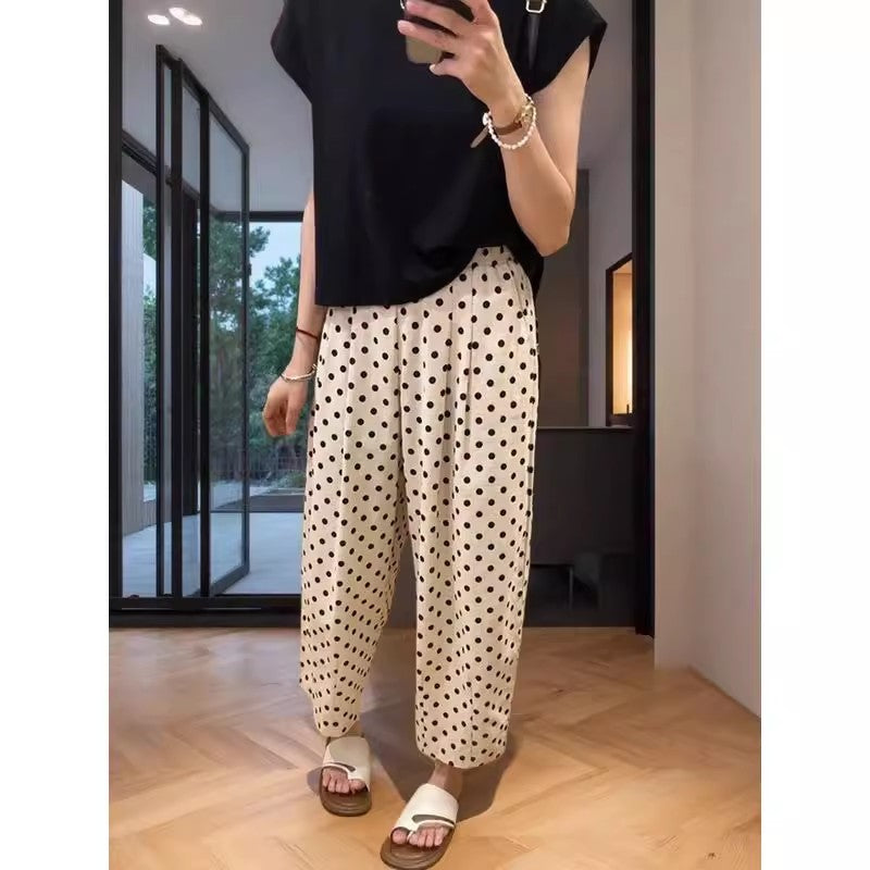 綿麻文芸スラックスですCotton and linen artistic casual pants