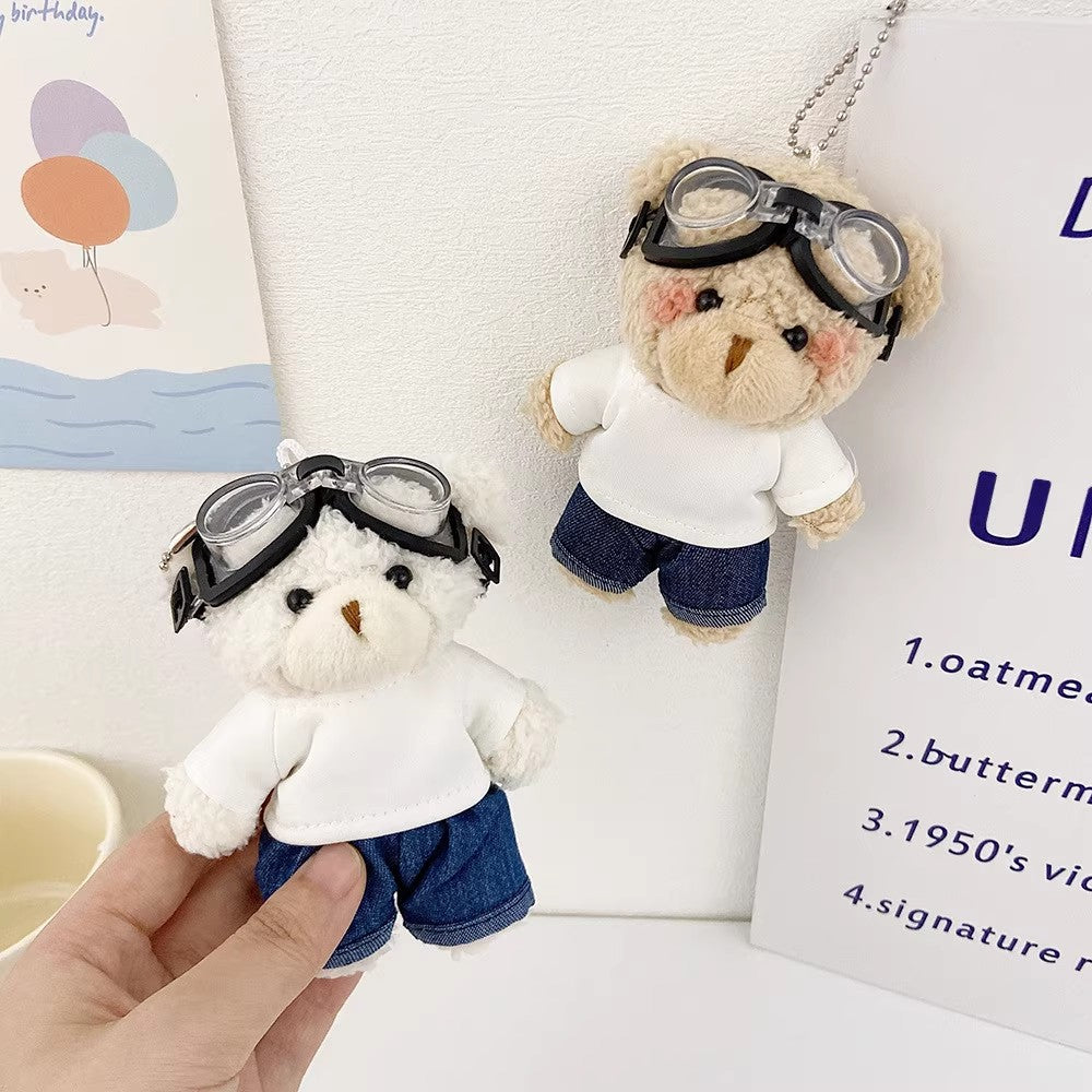 パイロットぬいぐるみ小熊のストラップですPilot plush bear pendant