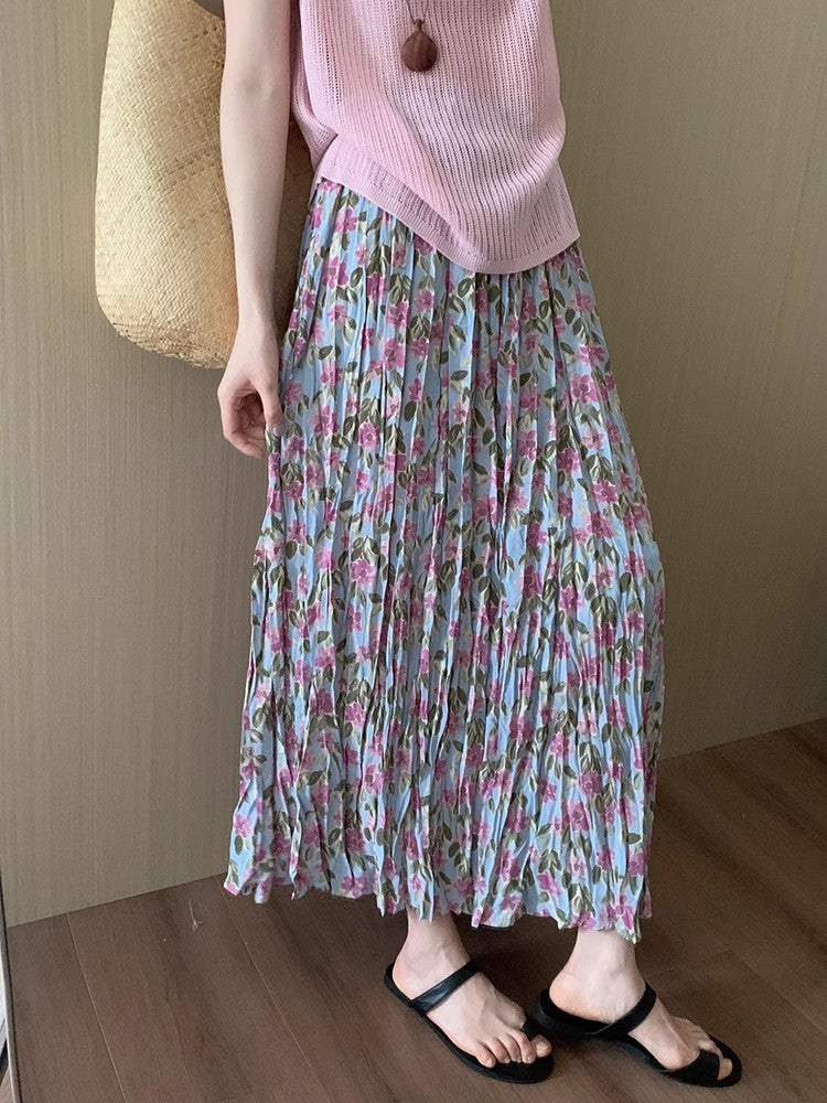 花柄のスカートですFloral print skirt