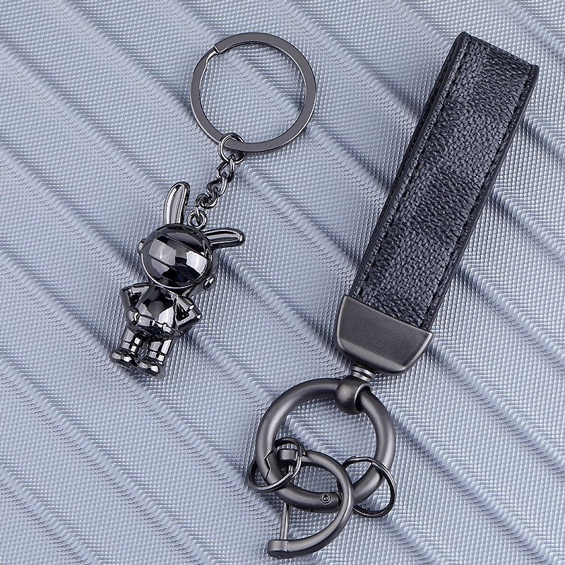 サイバーラビットカーのキーストラップですThe internet-famous space rabbit car key pendant