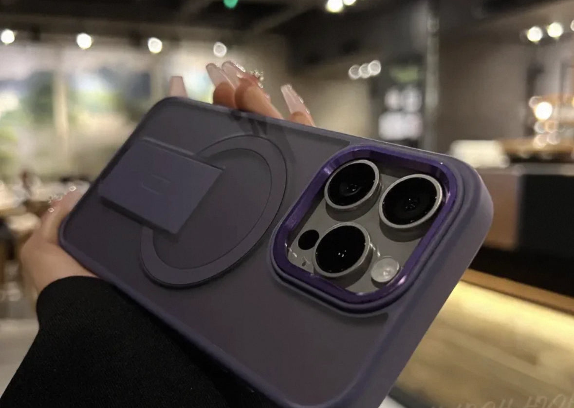 マルチファンクションマグネット付きスマホケース ダークバイオレットカラー (Multifunctional magnetic phone case in Dark Violet)(SJK066))