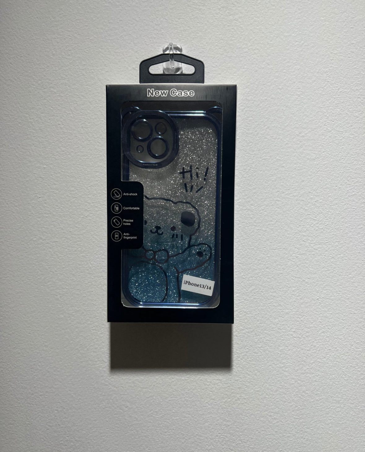 クマのデザインで金メッキとダイヤモンドダストが施されたスマホケース (Teddy bear - themed phone case with gold - plated accents and glitte)(SJK029)r