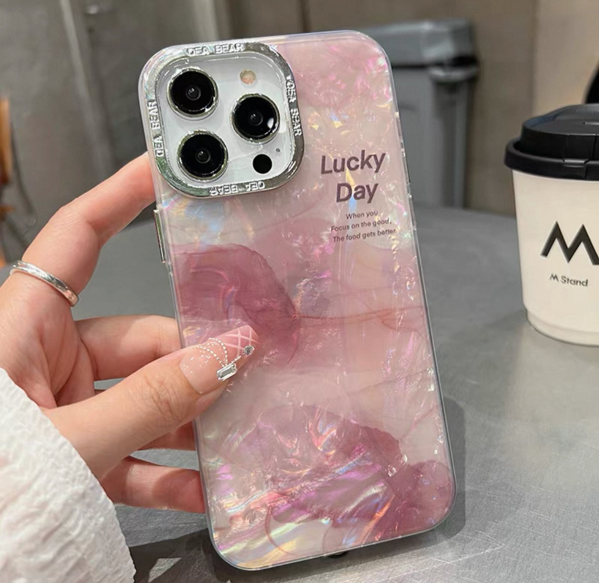 ピンクのブレンドシリコンスマホケース ( Pink - blended silicone phone case)(SJK034)