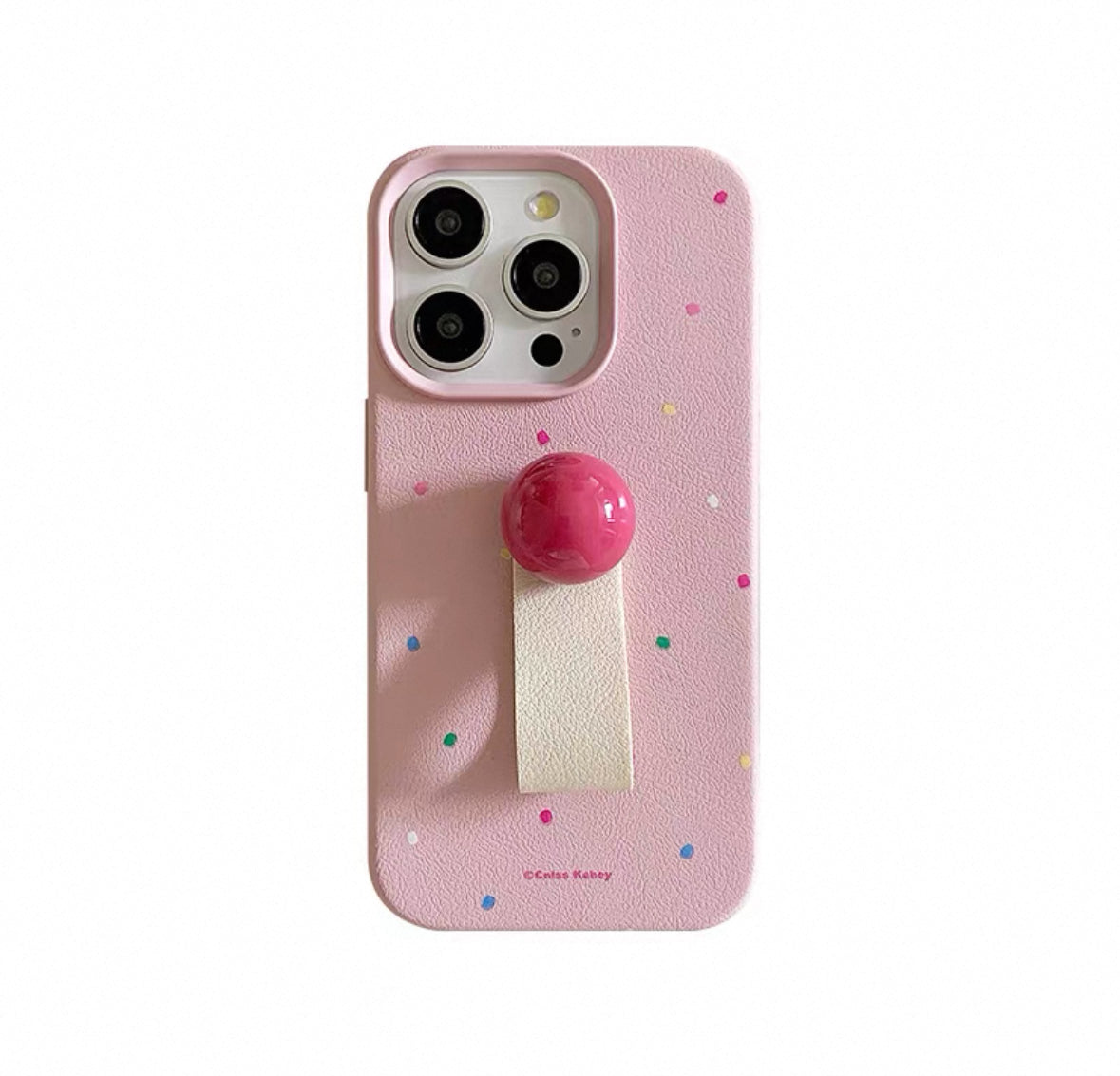 ピンク色の分解可能なスマホケース(Pink biodegradable phone case)(SJK012)