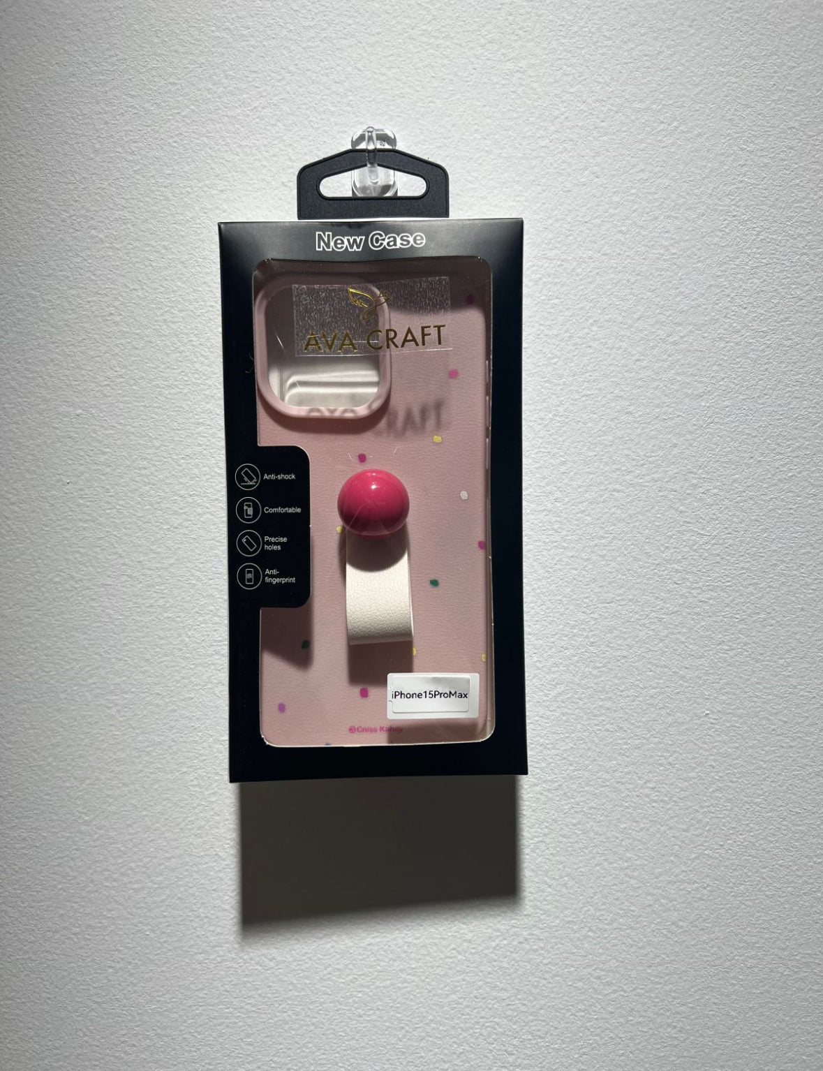 ピンク色の分解可能なスマホケース(Pink biodegradable phone case)(SJK012)