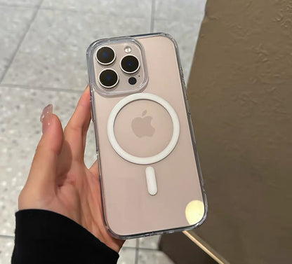 透明で高級感あるマグネット式スマホケース (Transparent magnetic phone case with a sense of luxury)(SJK073)