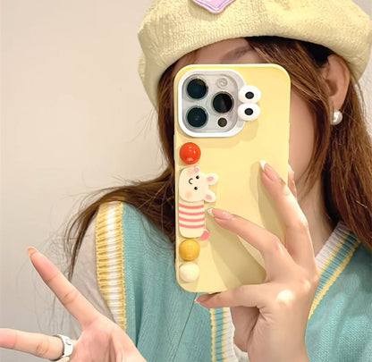 可愛らしい立体の小動物のスマホケース(Cute three - dimensional animal phone case)(SJK016)