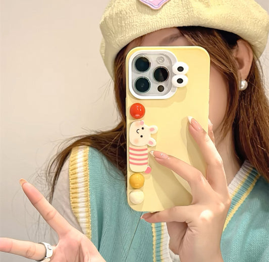 可愛らしい立体の小動物のスマホケース(Cute three - dimensional animal phone case)(SJK016)