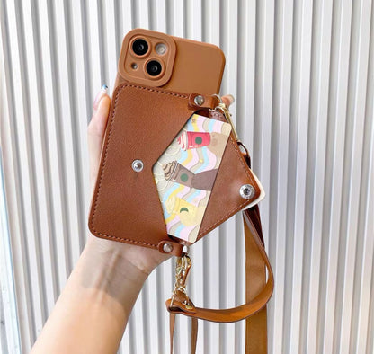 ミルクコーヒー色の財布機能付きスマホケース ( Milk - coffee - colored phone case with wallet function)(SJK055)