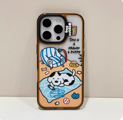 オキシゲン犬のカートゥーン風の可愛い犬のデザインのスマホケース （Oxygen Dog cartoon cute dog - designed phone case）