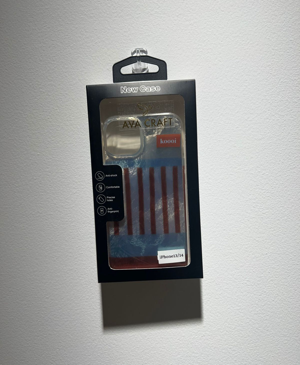 青と褐色のツートンカラーストライプのスマホケース (Blue and brown two - tone striped phone case)(SJK021)
