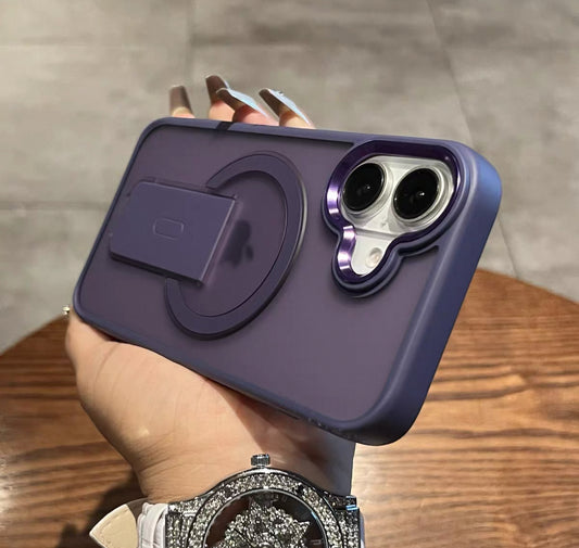 マルチファンクションマグネット付きスマホケース ダークバイオレットカラー （Multifunctional magnetic phone case in Dark Violet）（SJK066)）