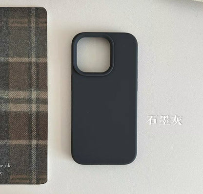 高級感あるシンプルなカラーの液状シリコーン製スマホケース（High - end solid - color liquid silicone phone case）（SJK070））