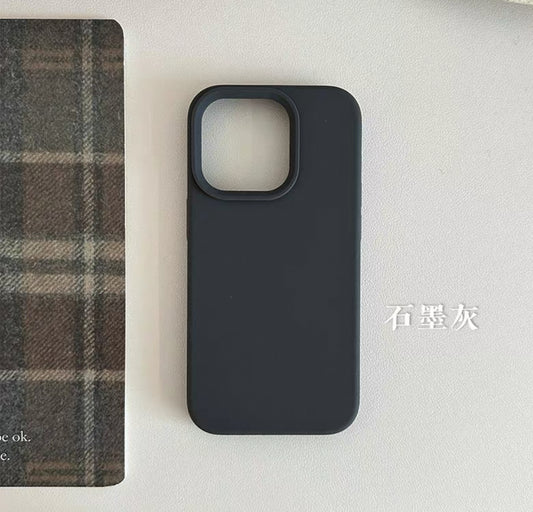 高級感あるシンプルなカラーの液状シリコーン製スマホケース（High - end solid - color liquid silicone phone case）（SJK070））