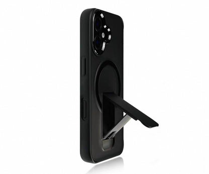 折りたたみ式の隠しマグネット付き黒色のスマホケース （Foldable hidden - magnetic black phone case）（SJK069））