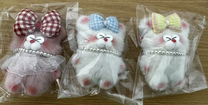 リボン真珠のネックレス熊ですBow pearl necklace bear