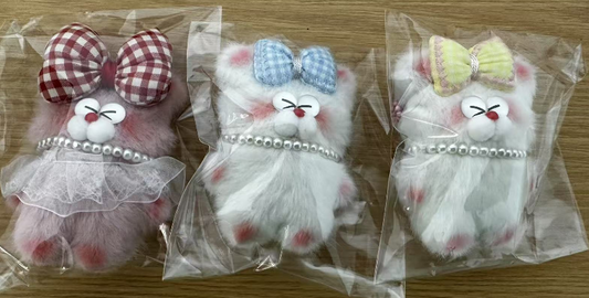 リボン真珠のネックレス熊ですBow pearl necklace bear
