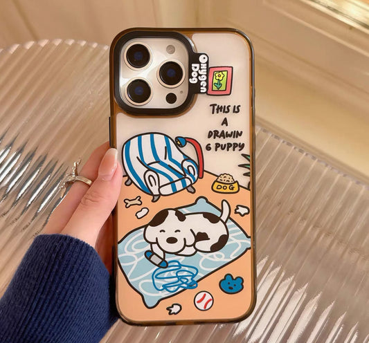 オキシゲン犬のカートゥーン風の可愛い犬のデザインのスマホケース （Oxygen Dog cartoon cute dog - designed phone case）