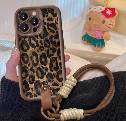 秋冬向けのヒョウ柄スマホケース ( Autumn and winter leopard - print phone case)(SJK025)