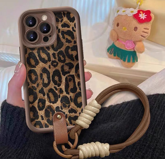 秋冬向けのヒョウ柄スマホケース ( Autumn and winter leopard - print phone case)(SJK025)