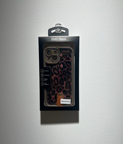 秋冬向けのヒョウ柄スマホケース ( Autumn and winter leopard - print phone case)(SJK025)