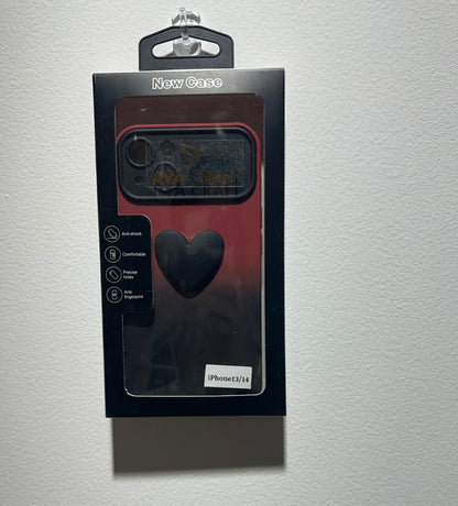 グラデーションの立体ハートデザインで、大きなウィンドウ付きのスマホケース (Gradated three - dimensional heart - designed phone case with a large viewing window)(SJK060)