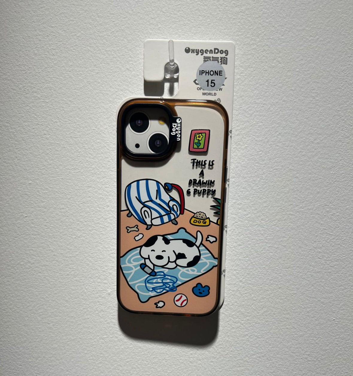 オキシゲン犬のカートゥーン風の可愛い犬のデザインのスマホケース （Oxygen Dog cartoon cute dog - designed phone case）