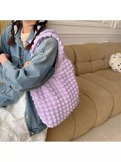 洋気雲シュークリーム花のショルダーバッグですStylish cloud cream puff flower single-shoulder bag