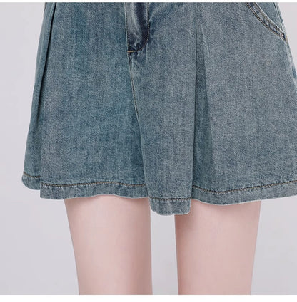 デニムのショートスカートDenim short skirt
