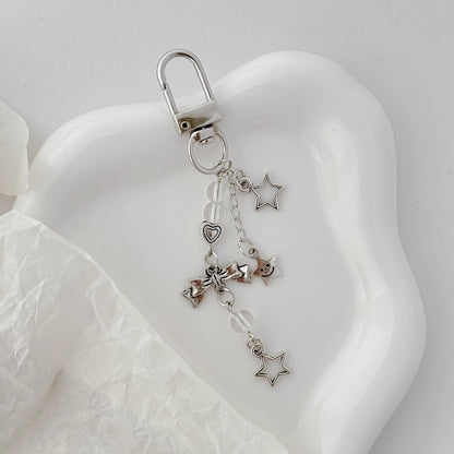 シルバーリボンのストラップですSilver bow pendant