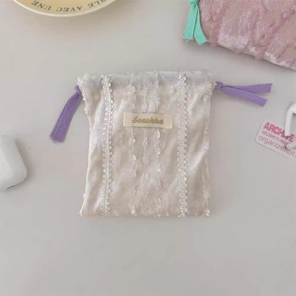 巾着袋の巾着袋ですDrawstring opening storage bag, small cloth bag for miscellaneous items