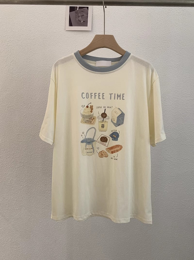 デザートプリントの半袖ですDessert printed short sleeve