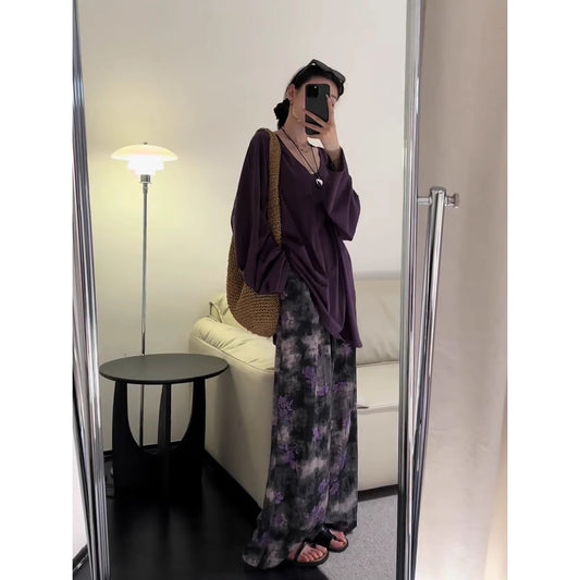 レトロな高級ぼかしカジュアルパンツですRetro high-end smudged casual trousers