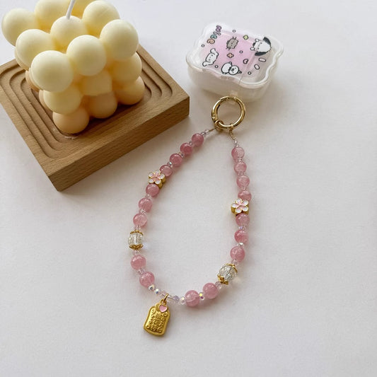 桃のお守り携帯ストラップPeach Blossom Charm mobile phone pendant