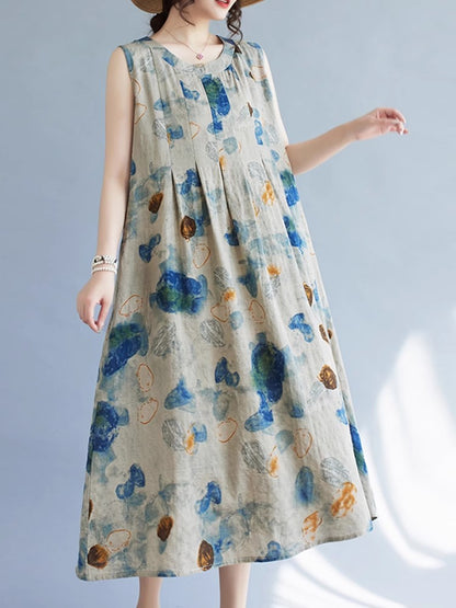 墨絵のベストワンピースですInk-wash painting vest dress