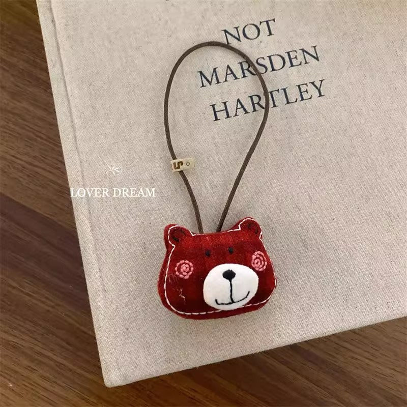 アニメのぬいぐるみのクマの子犬のぬいぐるみの飾りをつけますCartoon plush bear and dog figurine pendants