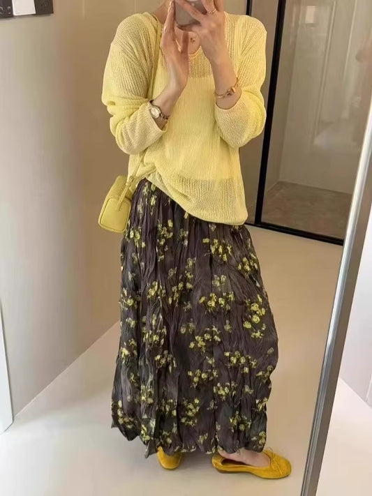 花柄のドレスFloral print dress