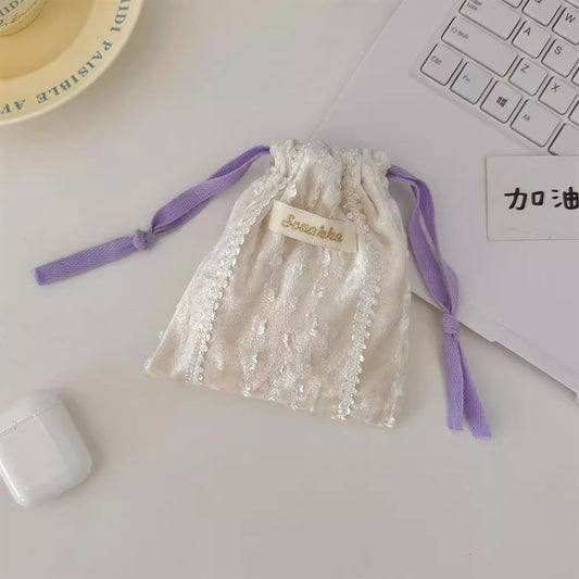 巾着袋の巾着袋ですDrawstring opening storage bag, small cloth bag for miscellaneous items