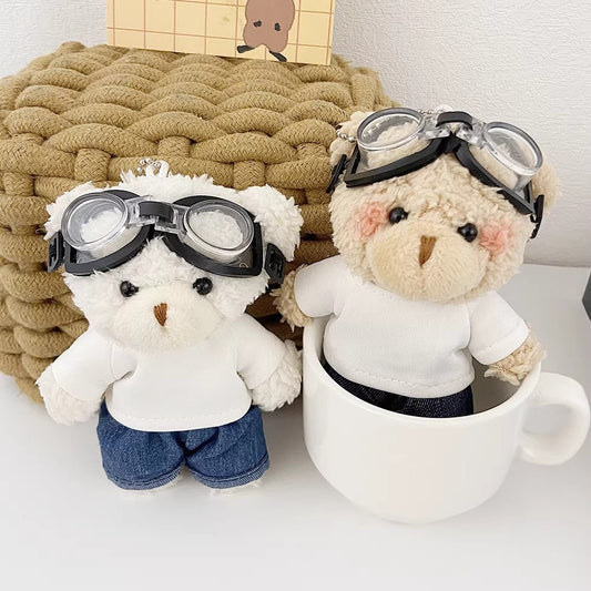 パイロットぬいぐるみ小熊のストラップですPilot plush bear pendant