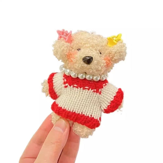 ヘアピン真珠のネックレス熊ですHairpin pearl necklace bear