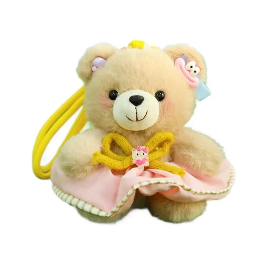 ふわふわウサギふわふわクマぬいぐるみのストラップですMianmian Rabbit and Mai Le Bear plush toy pendant