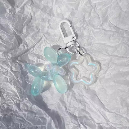 夜光ラジウム風船犬キーホルダーですLaser glow-in-the-dark balloon dog keychain