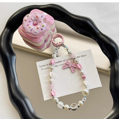 コーヒー豆ビーズ携帯ストラップですCoffee bean beaded mobile phone chain