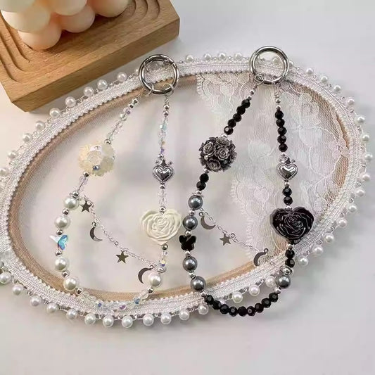 感紫陽花ドリル携帯チェーンHydrangea diamond ball mobile phone chain