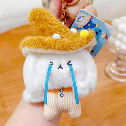 帽子付ききのこ妖精チャームCharm with mushroom fairy