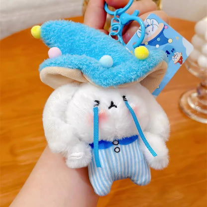 帽子付ききのこ妖精チャームCharm with mushroom fairy