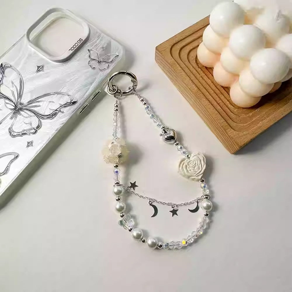 感紫陽花ドリル携帯チェーンHydrangea diamond ball mobile phone chain